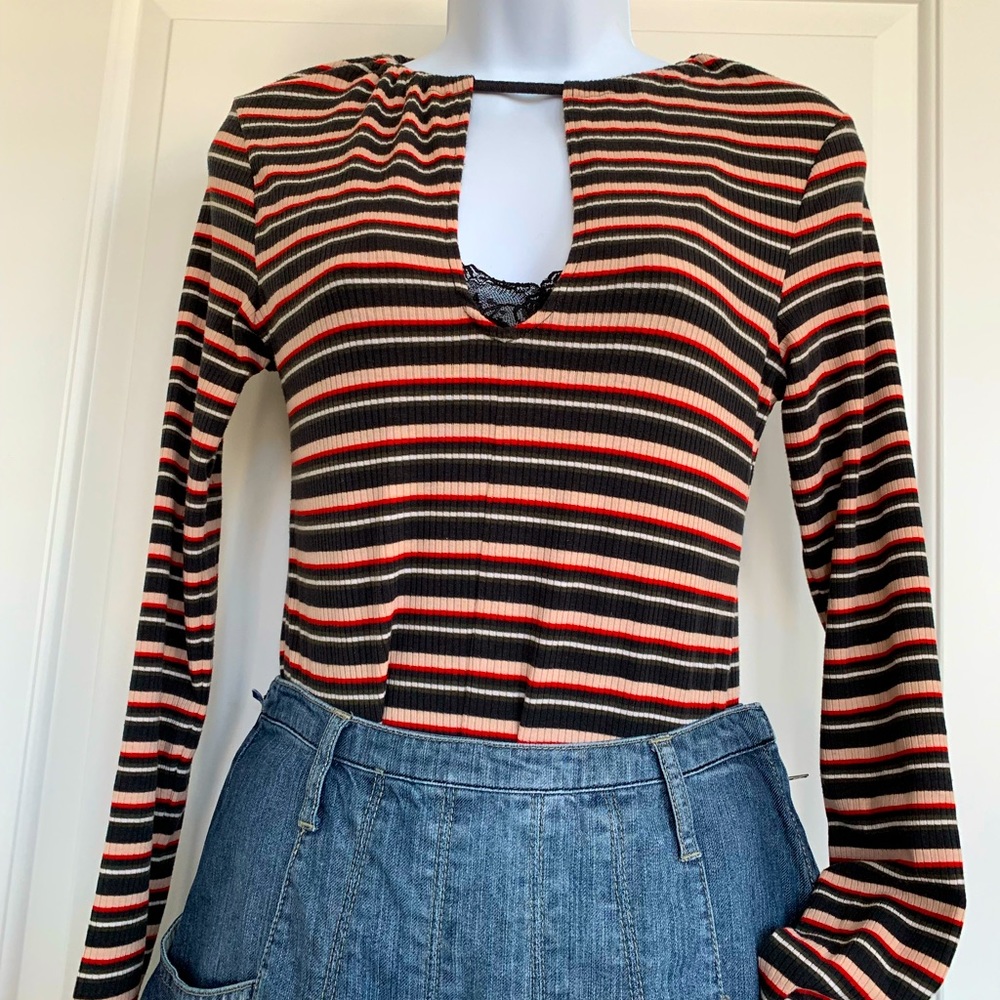 Striped Cotton On Long sleeved shirt  size small